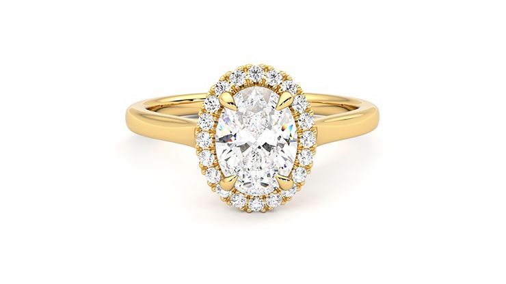 Taylor & Hart Adore Oval Engagement Ring 360 degree image 1