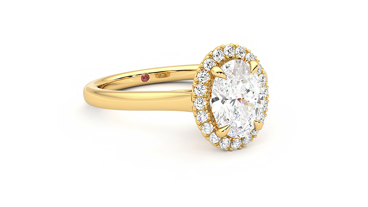 Taylor & Hart Adore Oval Engagement Ring 360 degree image 5