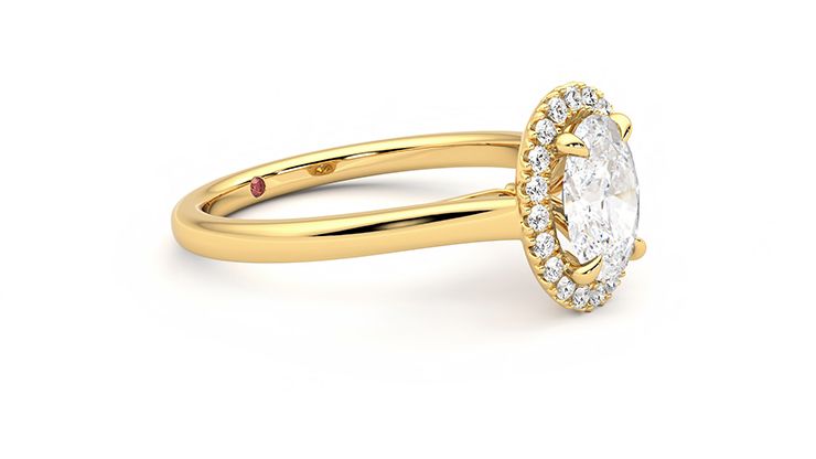 Taylor & Hart Adore Oval Engagement Ring 360 degree image 7