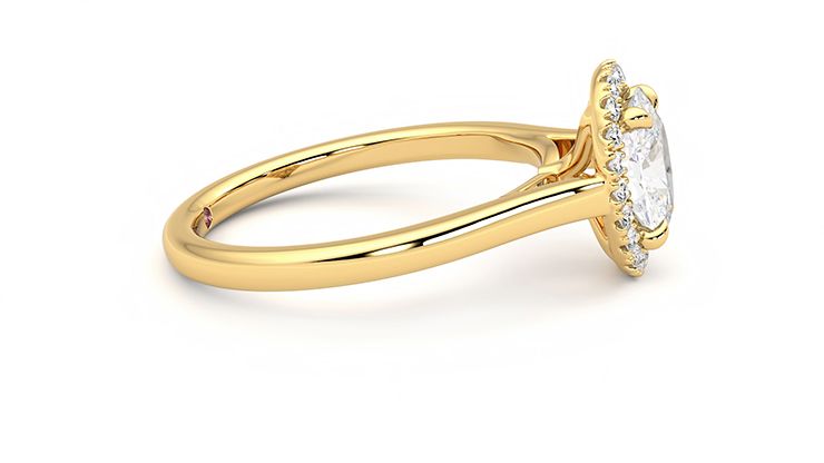 Taylor & Hart Adore Oval Engagement Ring 360 degree image 9
