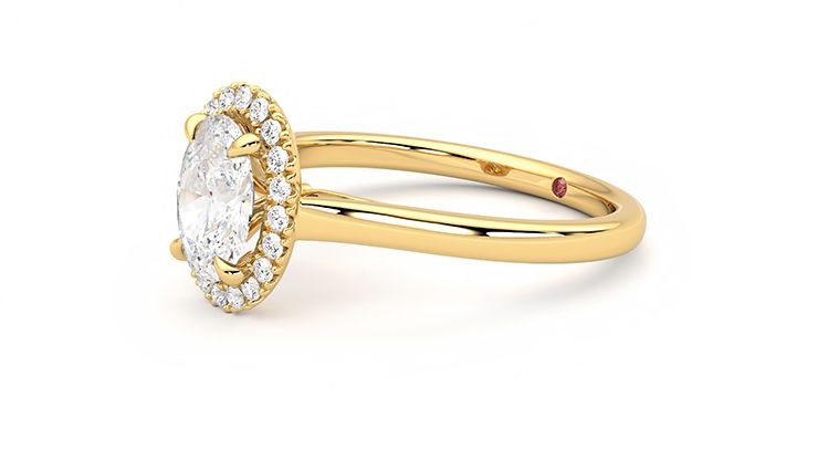 Taylor & Hart Adore Oval Engagement Ring 360 degree image 23
