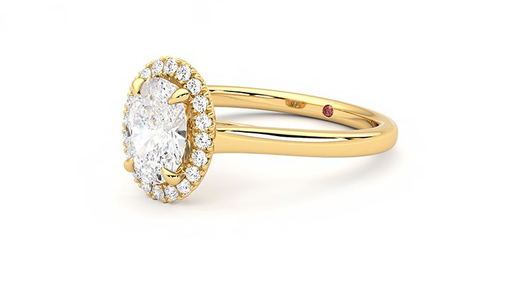 Taylor & Hart Adore Oval Engagement Ring 360 degree image 24