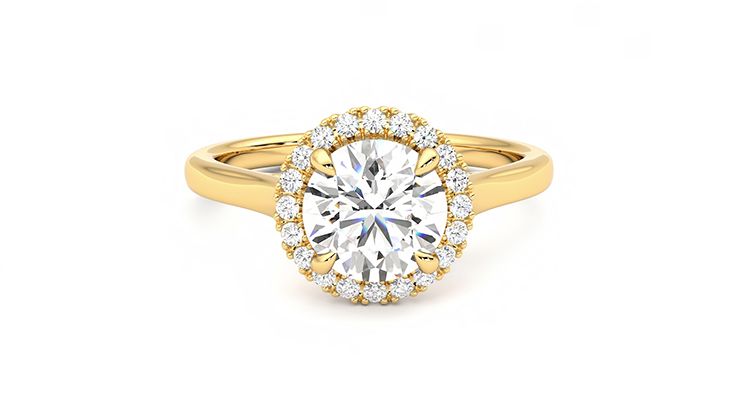 Taylor & Hart Adore Round Engagement Ring 360 degree image 1
