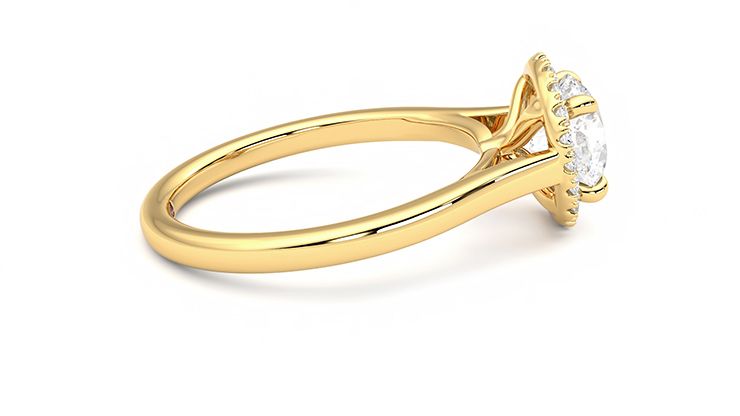 Taylor & Hart Adore Round Engagement Ring 360 degree image 10