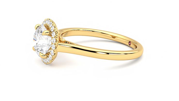 Taylor & Hart Adore Round Engagement Ring 360 degree image 22