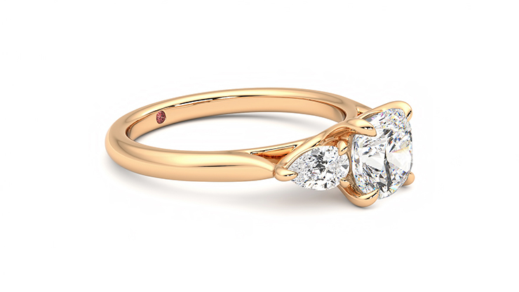 Taylor & Hart Affinity Cushion Engagement Ring 360 degree image 7