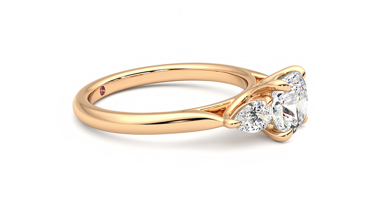 Taylor & Hart Affinity Cushion Engagement Ring 360 degree image 8