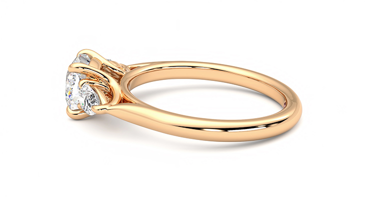 Taylor & Hart Affinity Cushion Engagement Ring 360 degree image 20