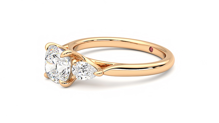 Taylor & Hart Affinity Cushion Engagement Ring 360 degree image 23