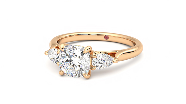 Taylor & Hart Affinity Cushion Engagement Ring 360 degree image 26