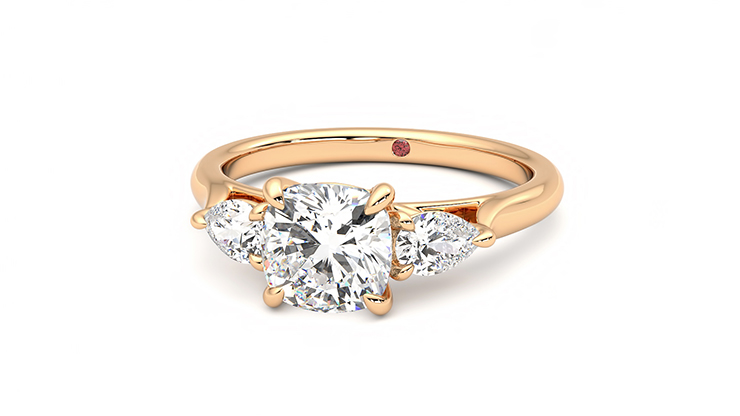 Taylor & Hart Affinity Cushion Engagement Ring 360 degree image 27