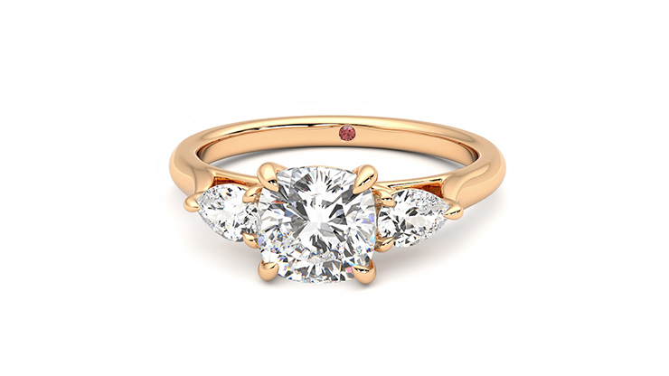 Taylor & Hart Affinity Cushion Engagement Ring 360 degree image 28