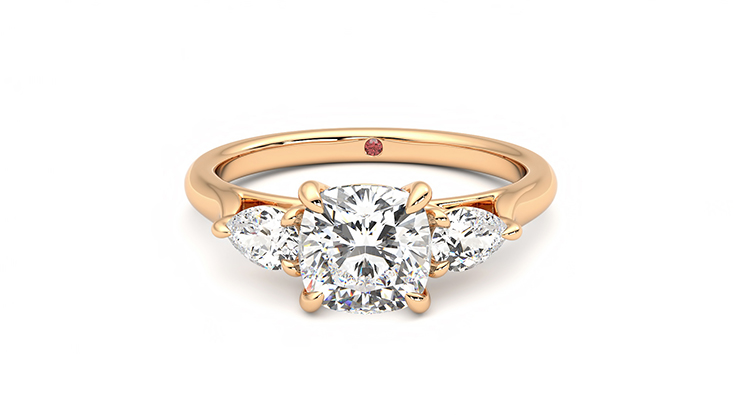Taylor & Hart Affinity Cushion Engagement Ring 360 degree image 29