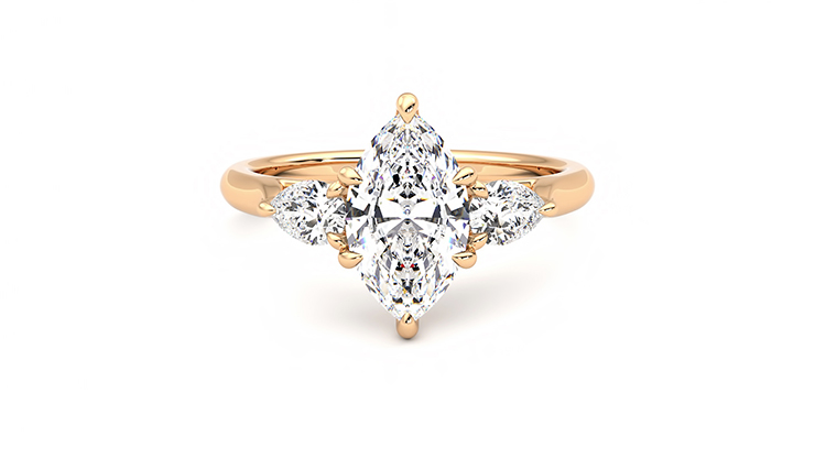 Taylor & Hart Affinity Marquise Engagement Ring 360 degree image 0