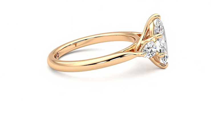 Taylor & Hart Affinity Marquise Engagement Ring 360 degree image 9