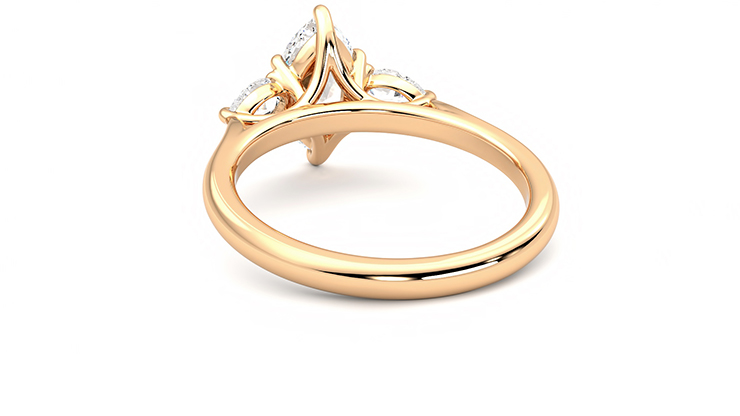 Taylor & Hart Affinity Marquise Engagement Ring 360 degree image 16