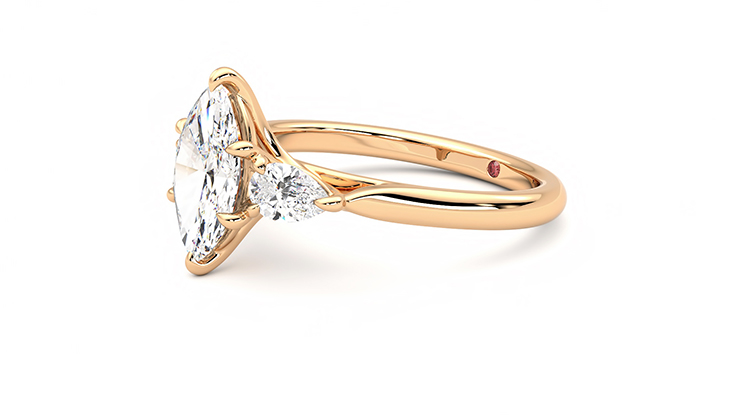 Taylor & Hart Affinity Marquise Engagement Ring 360 degree image 23