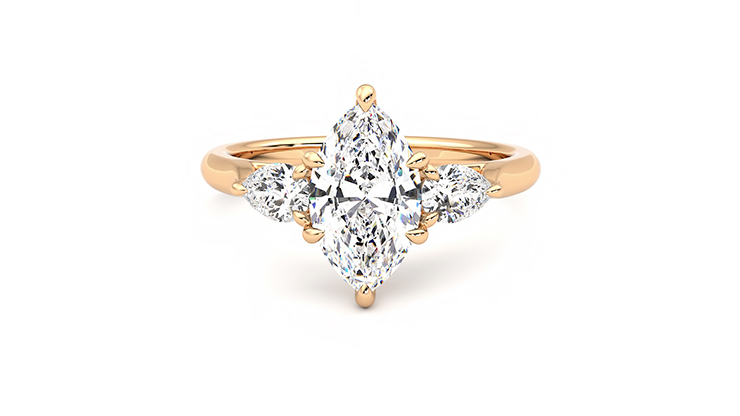 Taylor & Hart Affinity Marquise Engagement Ring 360 degree image 29