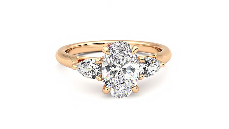 Taylor & Hart Affinity Oval Engagement Ring 360 degree image 2