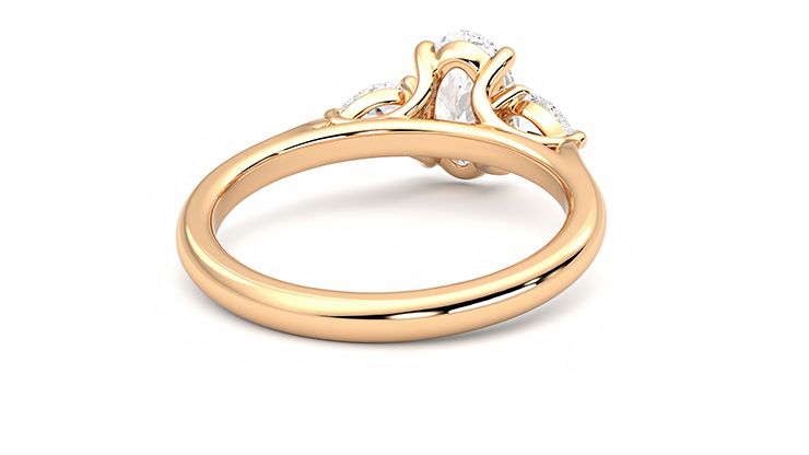 Taylor & Hart Affinity Oval Engagement Ring 360 degree image 14
