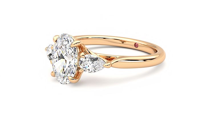 Taylor & Hart Affinity Oval Engagement Ring 360 degree image 24