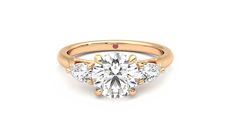 Taylor & Hart Affinity Round Engagement Ring 360 degree image 1