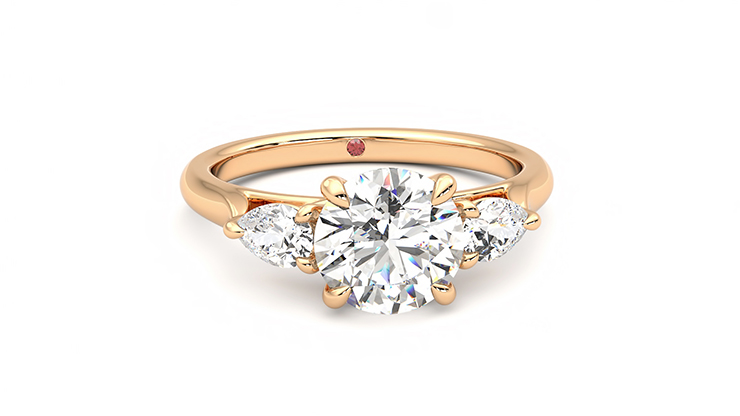 Taylor & Hart Affinity Round Engagement Ring 360 degree image 3