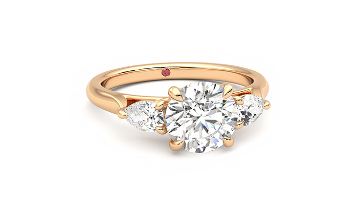 Taylor & Hart Affinity Round Engagement Ring 360 degree image 4