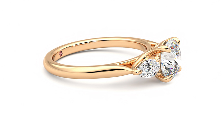Taylor & Hart Affinity Round Engagement Ring 360 degree image 9