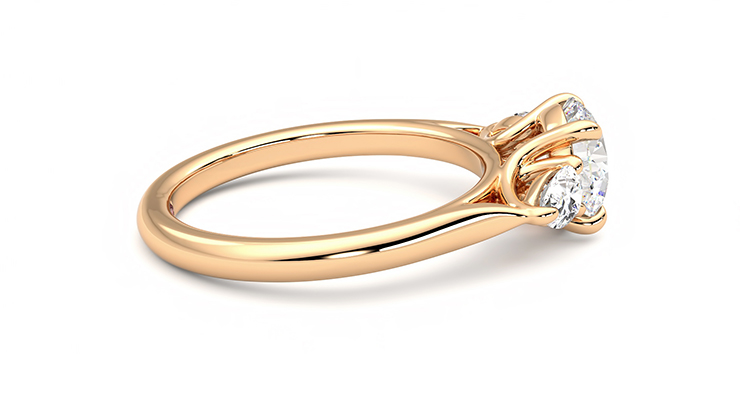 Taylor & Hart Affinity Round Engagement Ring 360 degree image 11