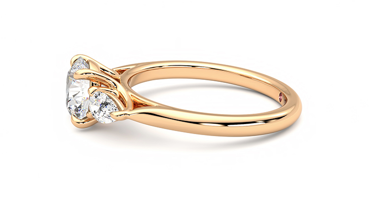 Taylor & Hart Affinity Round Engagement Ring 360 degree image 22