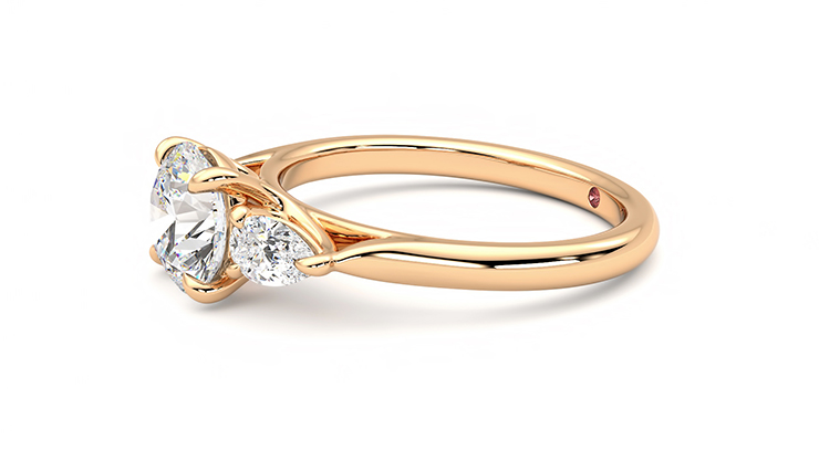 Taylor & Hart Affinity Round Engagement Ring 360 degree image 23