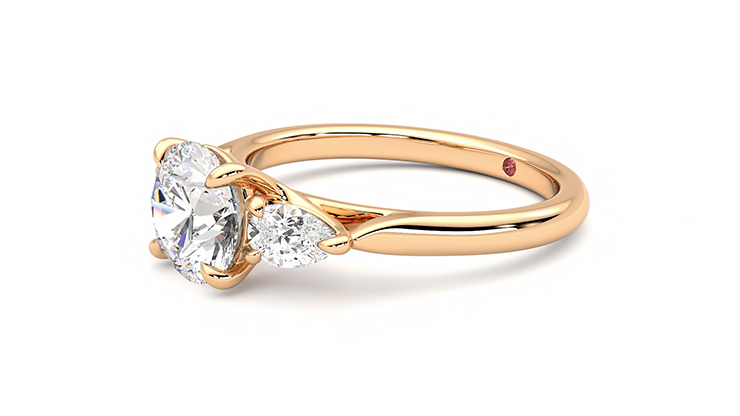 Taylor & Hart Affinity Round Engagement Ring 360 degree image 24