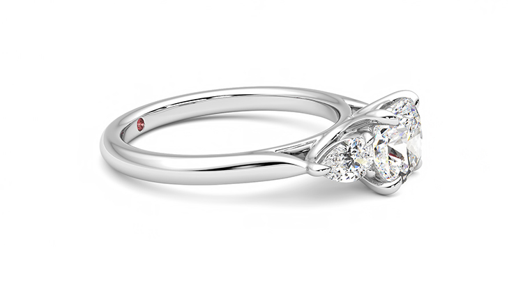 Taylor & Hart Affinity Cushion Engagement Ring 360 degree image 8