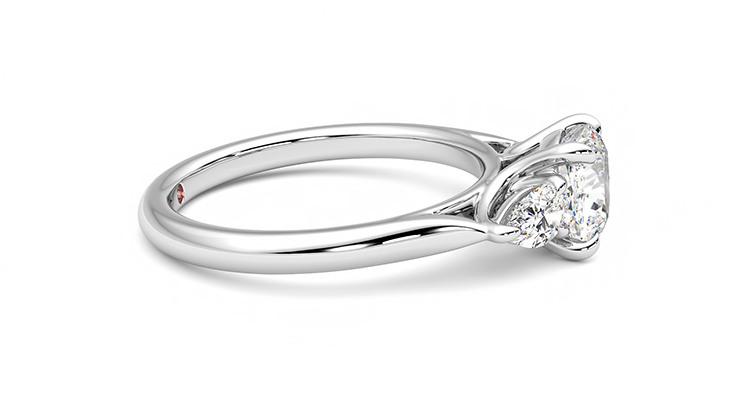 Taylor & Hart Affinity Cushion Engagement Ring 360 degree image 9