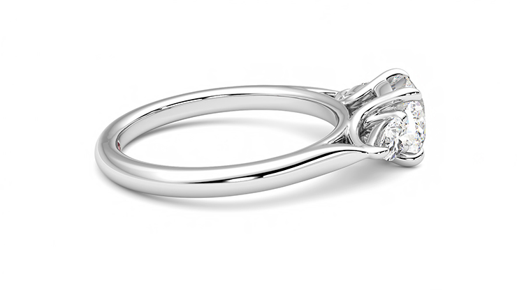 Taylor & Hart Affinity Cushion Engagement Ring 360 degree image 10