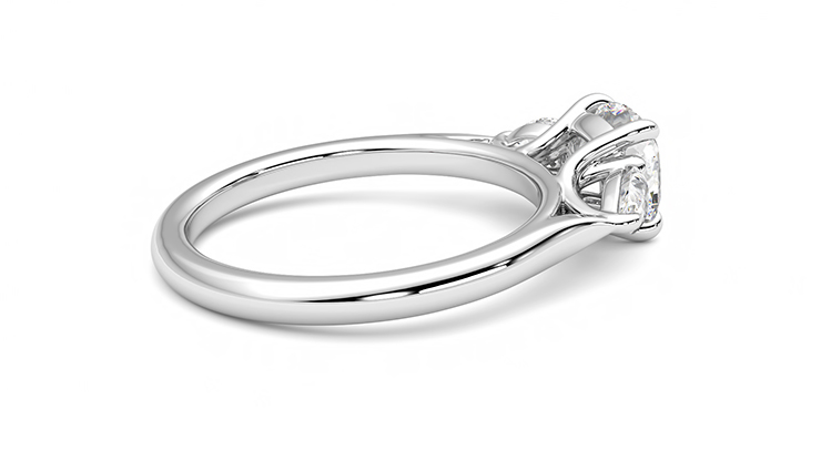 Taylor & Hart Affinity Cushion Engagement Ring 360 degree image 11