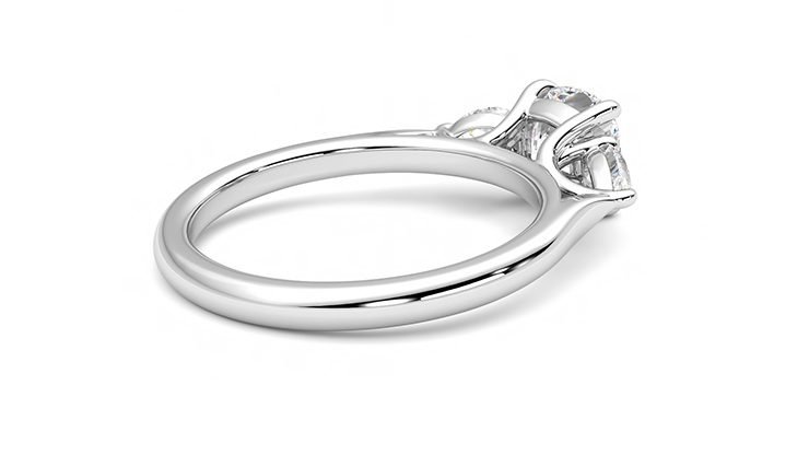 Taylor & Hart Affinity Cushion Engagement Ring 360 degree image 12