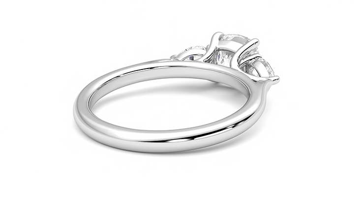 Taylor & Hart Affinity Cushion Engagement Ring 360 degree image 13