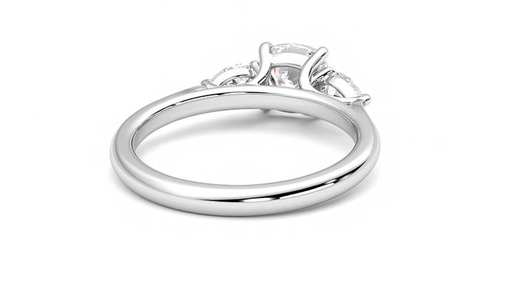 Taylor & Hart Affinity Cushion Engagement Ring 360 degree image 14