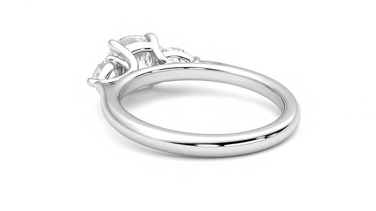 Taylor & Hart Affinity Cushion Engagement Ring 360 degree image 17