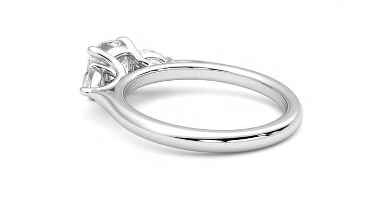 Taylor & Hart Affinity Cushion Engagement Ring 360 degree image 18