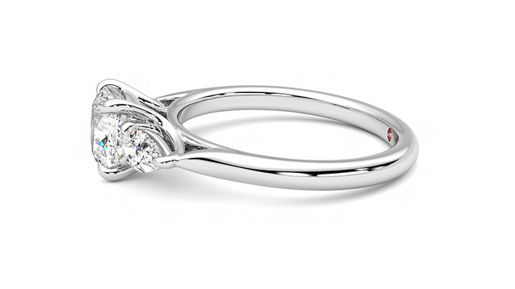 Taylor & Hart Affinity Cushion Engagement Ring 360 degree image 21