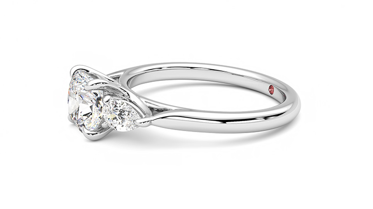Taylor & Hart Affinity Cushion Engagement Ring 360 degree image 22