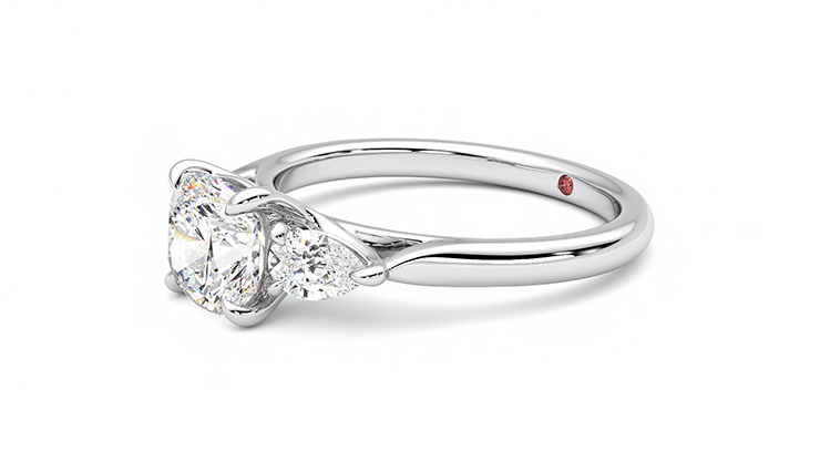 Taylor & Hart Affinity Cushion Engagement Ring 360 degree image 23