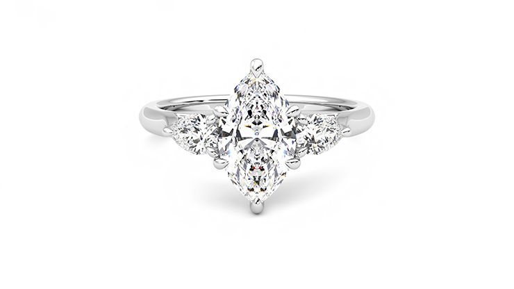 Taylor & Hart Affinity Marquise Engagement Ring 360 degree image 0
