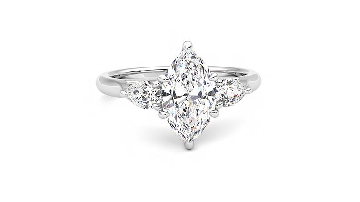 Taylor & Hart Affinity Marquise Engagement Ring 360 degree image 2