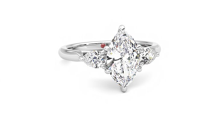 Taylor & Hart Affinity Marquise Engagement Ring 360 degree image 3