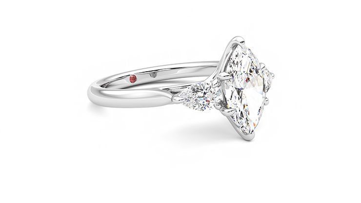 Taylor & Hart Affinity Marquise Engagement Ring 360 degree image 6