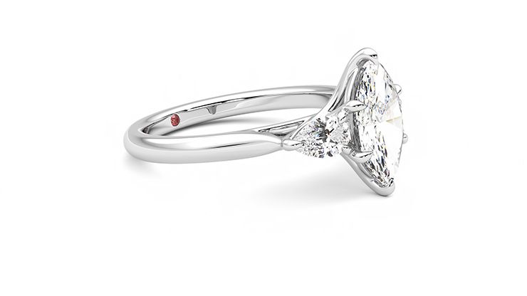 Taylor & Hart Affinity Marquise Engagement Ring 360 degree image 7